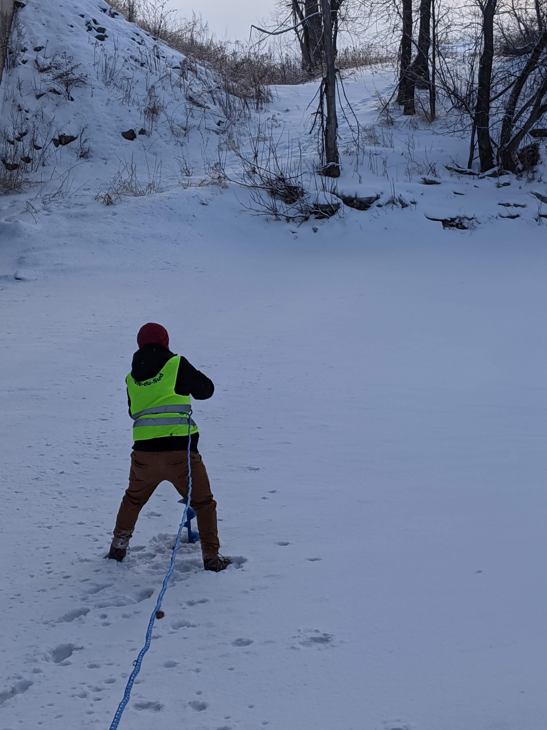 Échantillonnage d'hiver de la rivière Boyer